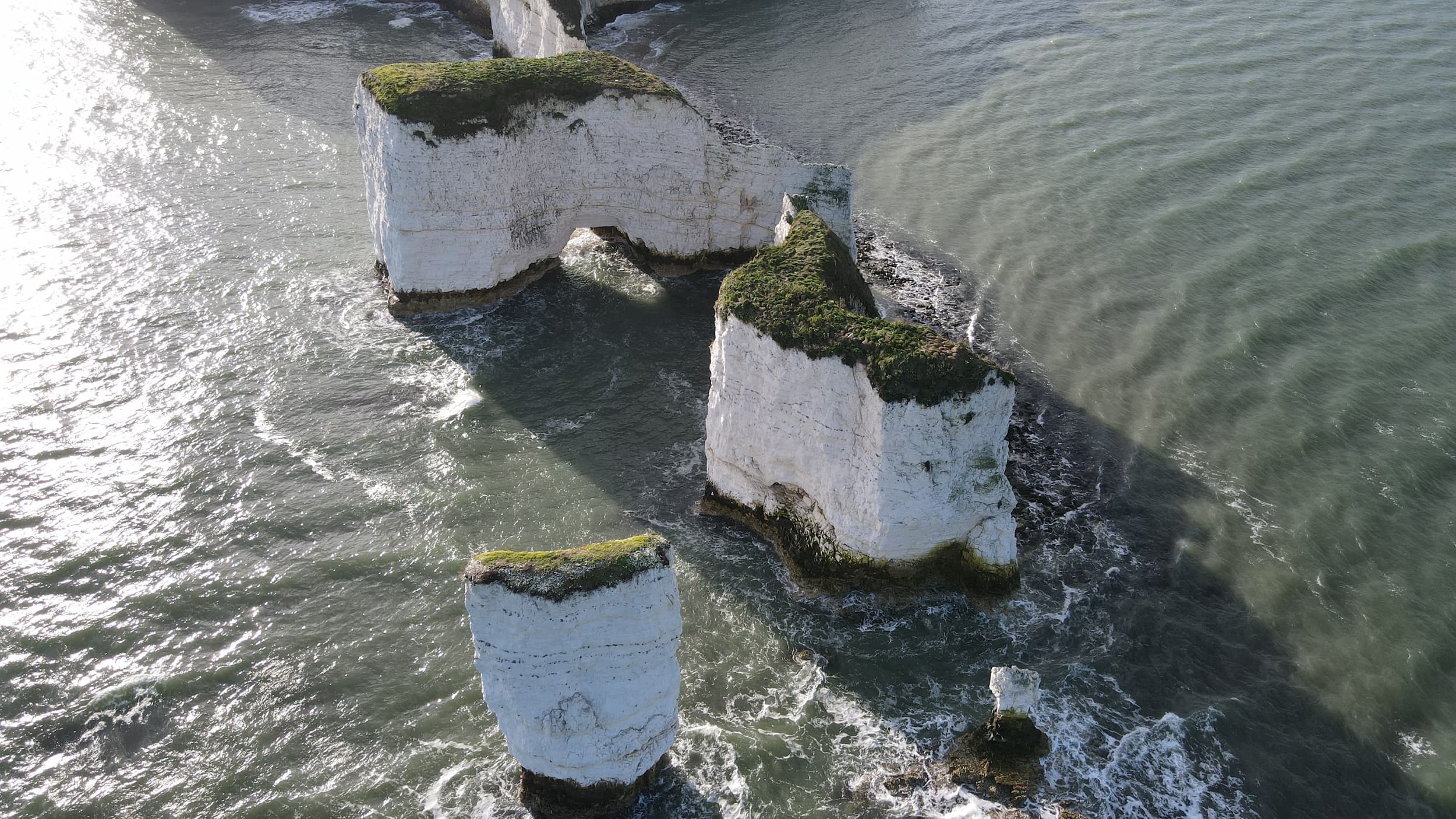Old harry rocks top down