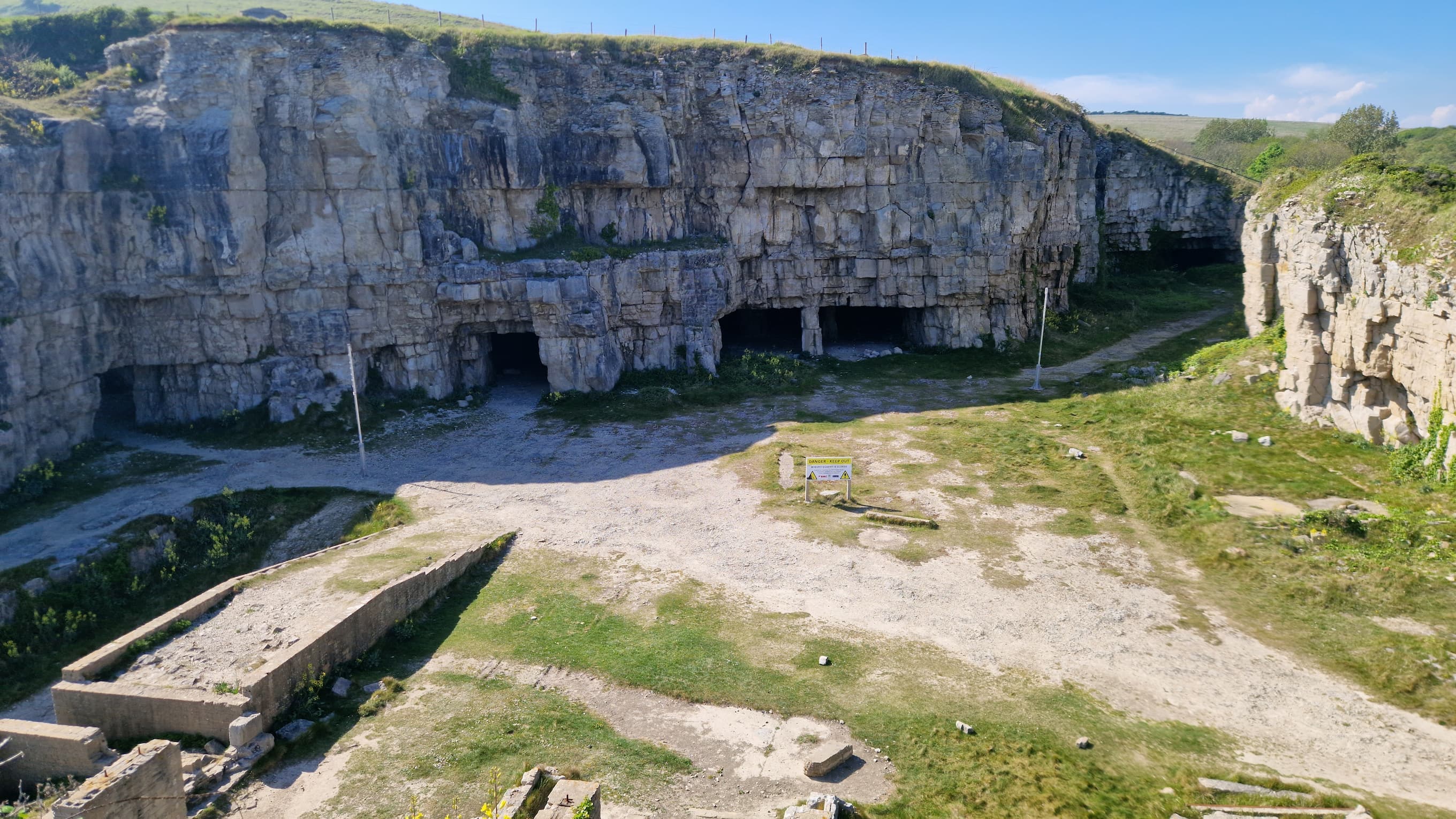 High view of Winspit Quarry